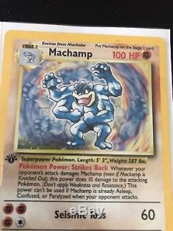 1ère Édition Originale Holo Shiny Machamp Original Pokemon Card Rare Authentique