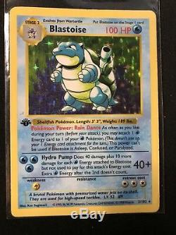 1ère Édition Shadowless Blastoise 2/102 Base Set Ultra Rare Carte Pokémon