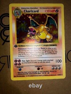 1ère édition Base Set Shadowless Charizard / Carte Pokemon / 4/102 / WoTC NM