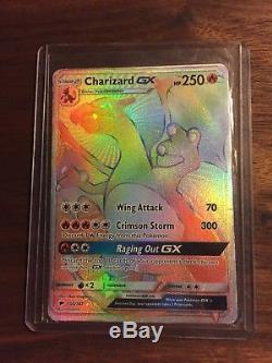 1x Charizard Gx 150/147 Ombres Ardentes Carte Pokémon Rainbow Hyper Rare
