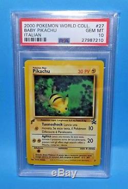 2000 Pokemon Pikachu World Collection 9 Cartes Ensemble Complet Assorti Tous Psa-10 Gm