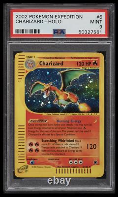 2002 Expédition De Pokemon Holo Charizard #6 Psa 9 Mint