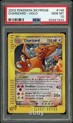 2003 Pokemon Skyridge Holo Charizard #146 Psa 10 Gem Mint Dernière Impression Wotc