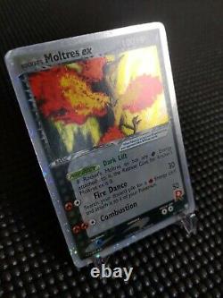 2004 Moltres Ex 100/109 Ex Team Rocket Retourne Holo Rare Vintage Pokemon Card