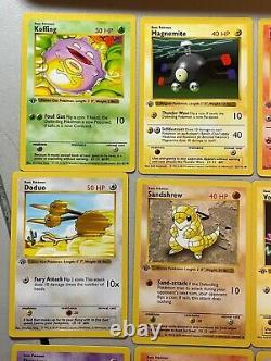 21 cartes Pokémon de première édition Shadowless / Choisi à la main de haute qualité NM ou mieux