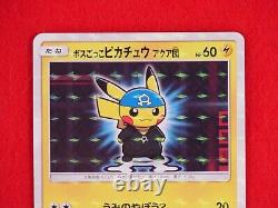 A++ Rangpokemon Card Pretend Boss Pikachu Team Aqua 192/sm-p Holo Rare! Numéro 4187