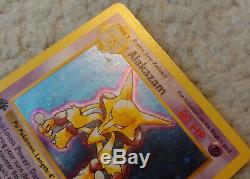 Alakazam 1/102 1ère Édition First Ed De Base Ultra Rare Holo Foil Carte Pokemon