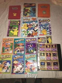 Ancienne Collection De Cartes Pokémon Rare Et Holo Binder Et Livres, 1ère Édition, Reliure Conservée