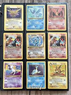 Anciennes cartes Pokemon Collection Rare VINTAGE dans un classeur Holo WOTC de l'ère 1999 Lot n°2