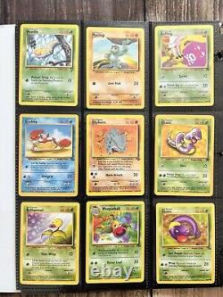 Anciennes cartes Pokemon Collection Rare VINTAGE dans un classeur Holo WOTC de l'ère 1999 Lot n°2