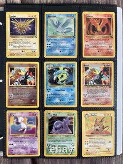 Anciennes cartes Pokémon VINTAGE Collection rare classeur Holo WOTC 1999 Époque Lot