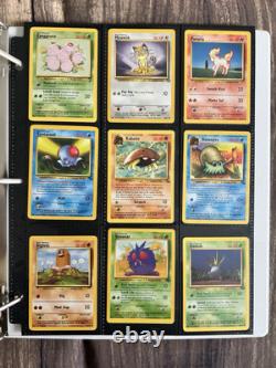 Anciennes cartes Pokémon VINTAGE Collection rare classeur Holo WOTC 1999 Époque Lot