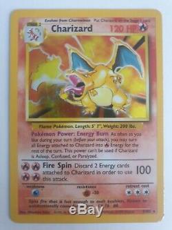 Base De Carte Pokémon 1999 Set Charizard 4/102 Rare Holo