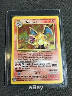 Base De Pokémon Charizard 1999 Carte Holographique Rare Et Illimitée 4/102 (neuf)