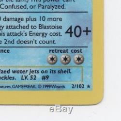 Blastoise 2/102 Ensemble De Base Sans Ombre (holo Rare) Excellent Pokemon Card