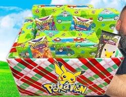 Boîte Mystère de Noël Pokémon à 100 $ - 10 Paquets, 10 Cartes Rares et 1 Carte Notée