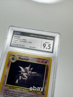 CGC 9.5 MINT+ Haunter 6/62 HOLO RARE Carte Pokémon Fossile