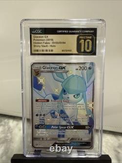 CGC Pristine 10 Glaceon GX SV55/SV94 Destins Cachés Coffre Brillant Ultra Rare