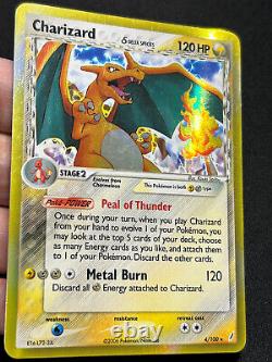 Carte De Pokémon Charizard (espèces De Delta) Ex Crystal Guardians 4/100 Holo Rare