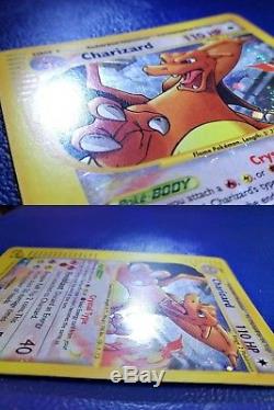 Carte De Pokemon Crystal Charizard 146/144 Feuille De Holo Rare 2003 Skyridge
