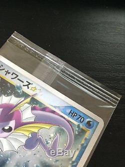Carte Japonaise Pokemon Vaporeon Gold Star 022 / Play 10000 Exp Points Promo