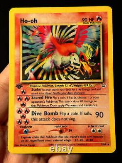 Carte Pokémon 1ère édition Ho-oh Neo Revelation 7/64 Holo Rare