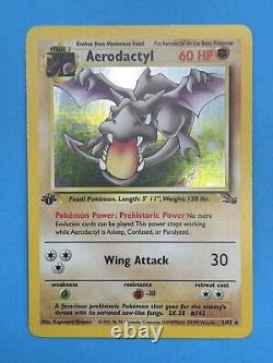 Carte Pokemon AERODACTYL WOTC 1ère édition Fossil 1/62 HOLO NM