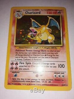 Carte Pokemon Charizard (4/102) Base Set Rare Holo Exc