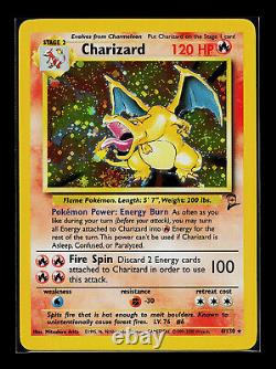 Carte Pokémon Charizard Base Set 2 Holo Rare 4/130 SWIRL