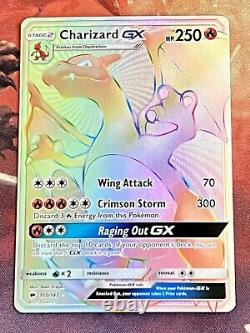 Carte Pokémon Charizard GX 150/147 Rainbow Secrète Rare Brûlant Ombres Près du Menthe