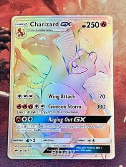 Carte Pokémon Charizard GX 150/147 Rainbow Secrète Rare Brûlant Ombres Près du Menthe