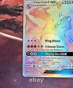 Carte Pokémon Charizard GX 150/147 Rainbow Secrète Rare Brûlant Ombres Près du Menthe