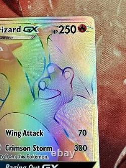 Carte Pokémon Charizard GX 150/147 Rainbow Secrète Rare Brûlant Ombres Près du Menthe