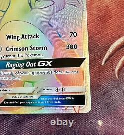 Carte Pokémon Charizard GX 150/147 Rainbow Secrète Rare Brûlant Ombres Près du Menthe