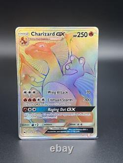 Carte Pokemon Charizard Gx (secret) Sm Ombres Brûlantes 150/147 Rainbow Rare