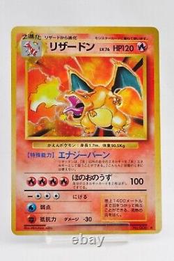 Carte Pokémon Charizard No. 006 Ensemble De Base 1996 Holo Old Back Japonais Excellent