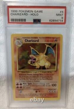 Carte Pokémon Charizard notée authentique ! Garantie menthe 9 et plus ! Expédition rapide