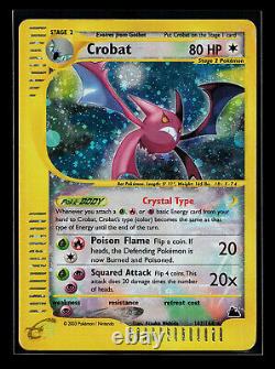Carte Pokemon Crystal Crobat Ciel Rugissant Holo 147/144 Secret Rare