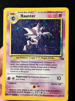 Carte Pokémon ERREUR Haunter 6/62 Fossile Holo Rare Encre Bleue Tache Tachetée ERREUR D'IMPRESSION