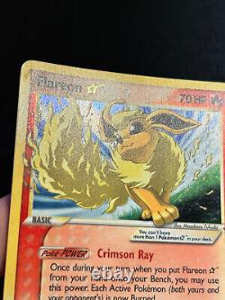 Carte Pokemon Flareon Gold Star EX Power Keepers 100/108 Ultra Rare HOLO