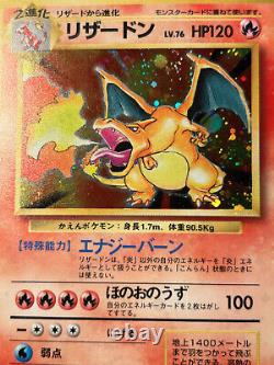 Carte Pokemon Japonaise Charizard No. 006 Rare Holo Base Set Vintage 1996