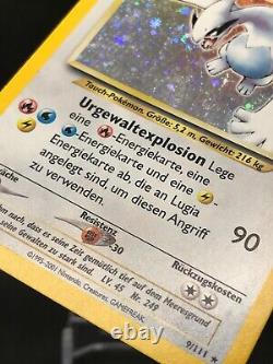 Carte Pokemon Lugia Neo Genesis 9/111 Holo Rare Allemand Swirl
