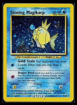 Carte Pokémon Magikarp Brillant Neo Révélation 66/64 Rare Double HOLO SWIRL