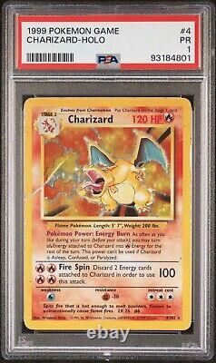 Carte Pokemon PSA 1 Base Set Charizard de 1999 de WOTC