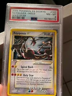 Carte Pokemon Psa 8 Nm-mt Gold Star Rayquaza Ex Désoxys Ultra Rare Holo 107/107