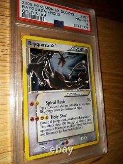 Carte Pokemon Psa 8 Nm-mt Gold Star Rayquaza Ex Désoxys Ultra Rare Holo 107/107