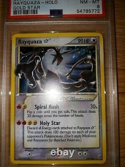 Carte Pokemon Psa 8 Nm-mt Gold Star Rayquaza Ex Désoxys Ultra Rare Holo 107/107