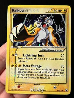 Carte Pokémon Raikou Gold Star EX Forces Inconnues 114/115 Ultra Rare