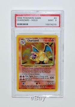 Carte Pokémon Rare Charizard Holo 1999 Psa Mint 9