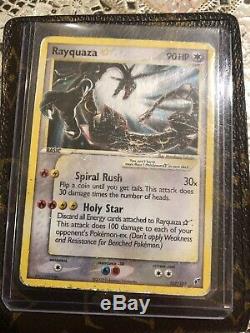 Carte Pokémon Rayquaza Gold Star 107/107 Ex Deoxys Ultra Rare HP En Bon État